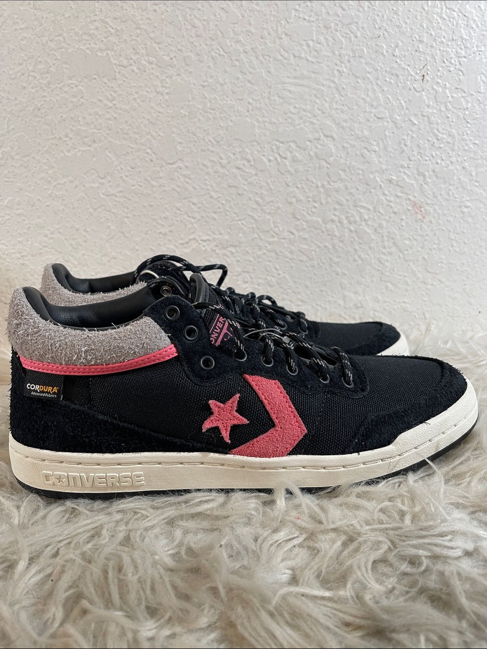 CONVERSE FASTBREAK PRO MID Cordura Sneakers Total Eclipse & Pink Size 11 NEW - Picture 5 of 14
